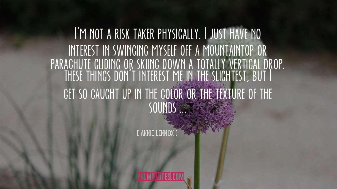 Annie Lennox Quotes: I'm not a risk taker
