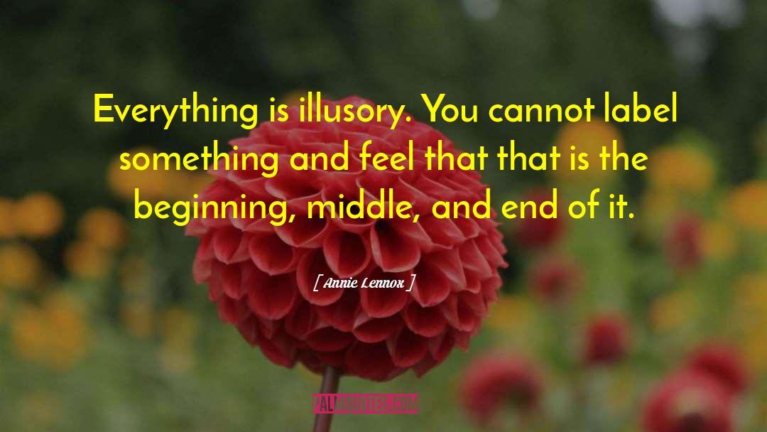 Annie Lennox Quotes: Everything is illusory. You cannot
