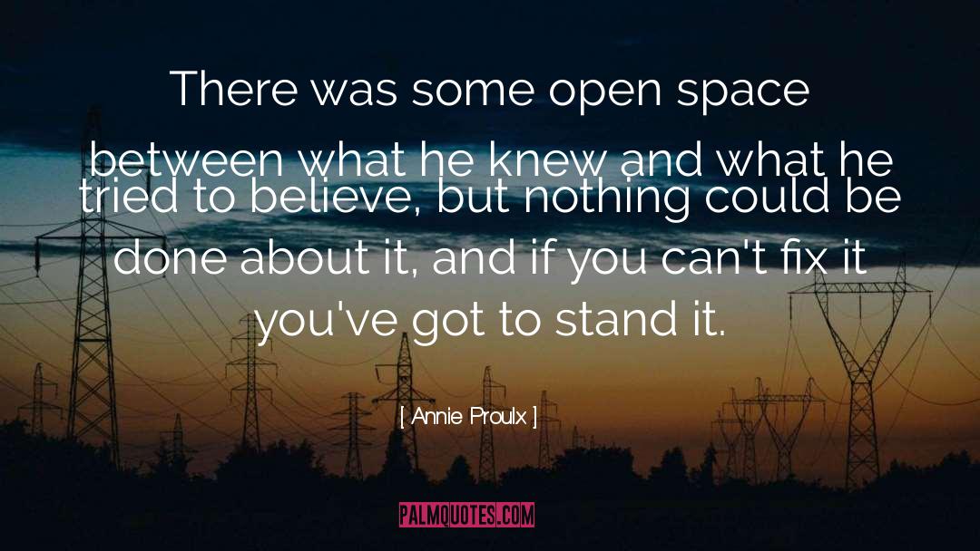 Annie Proulx Quotes: There was some open space