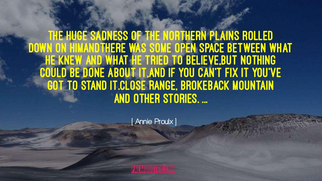 Annie Proulx Quotes: The huge sadness of the