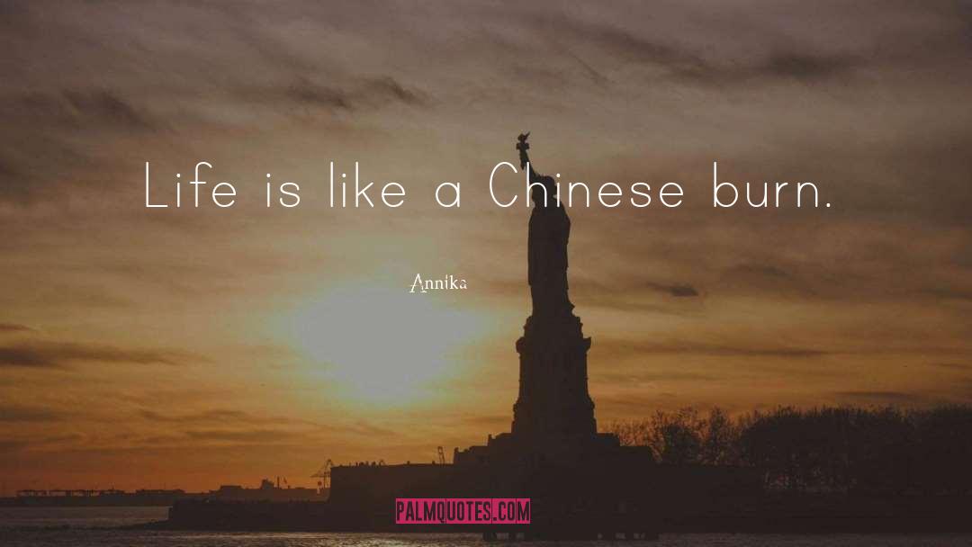 Annika Quotes: Life is like a Chinese