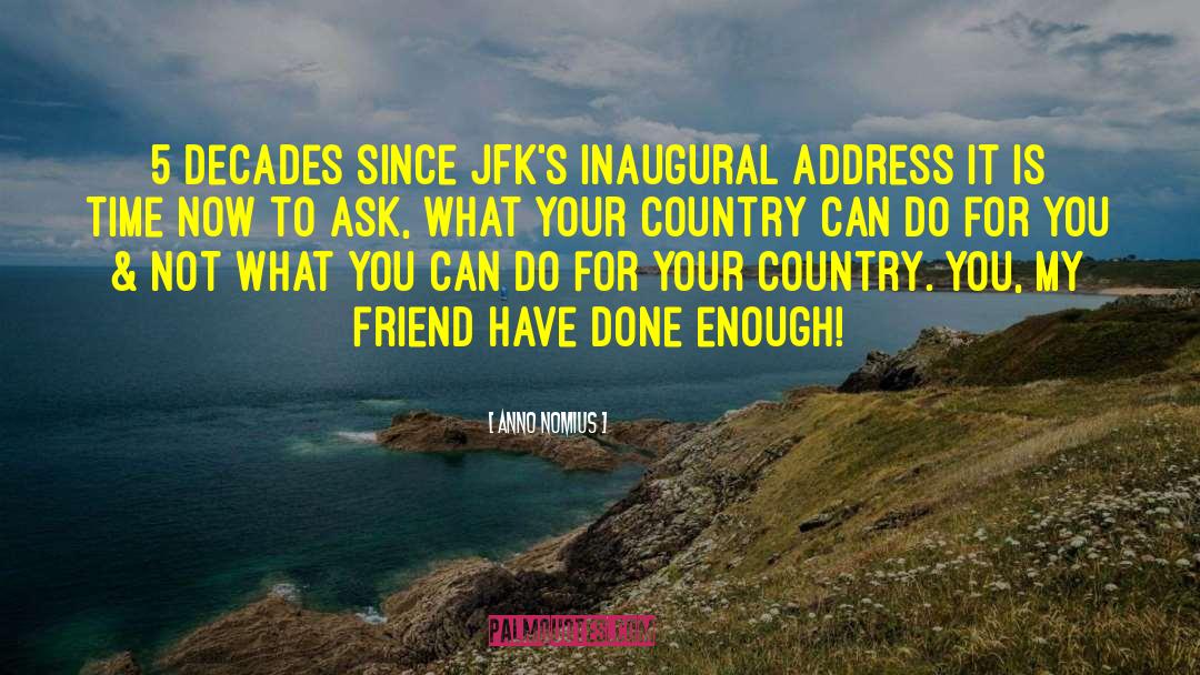 Anno Nomius Quotes: 5 decades since JFK's inaugural