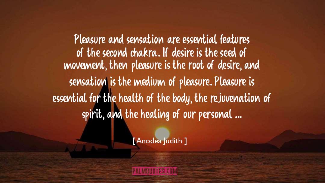 Anodea Judith Quotes: Pleasure and sensation are essential