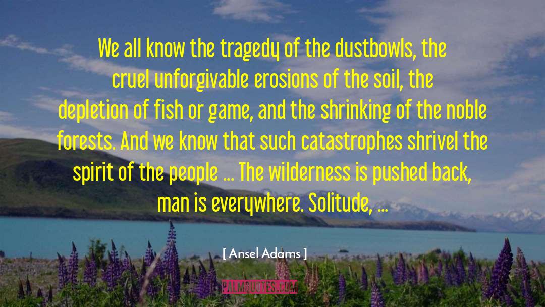 Ansel Adams Quotes: We all know the tragedy