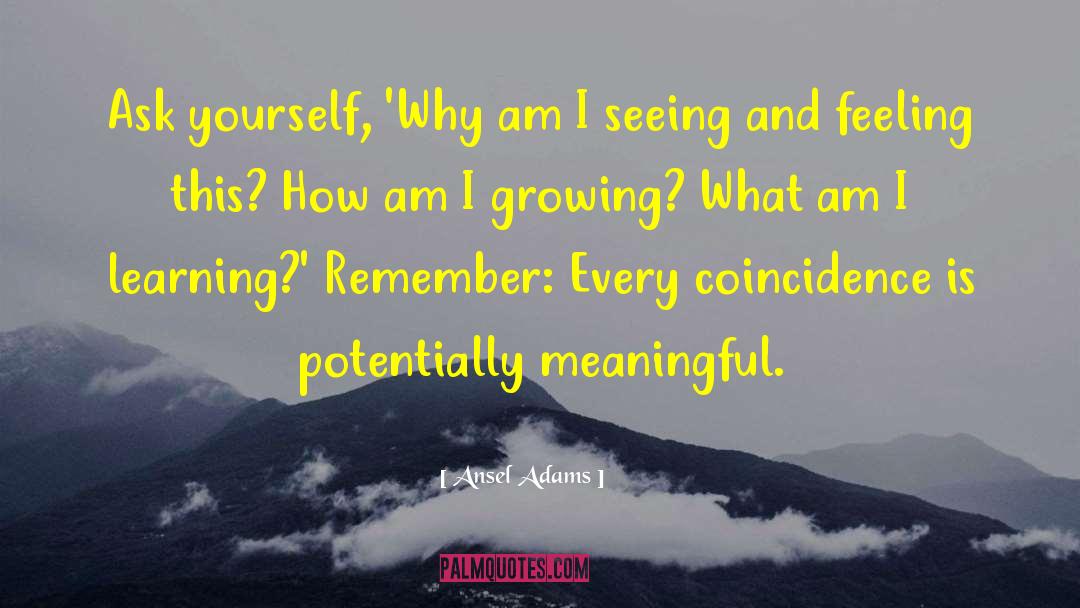 Ansel Adams Quotes: Ask yourself, 'Why am I