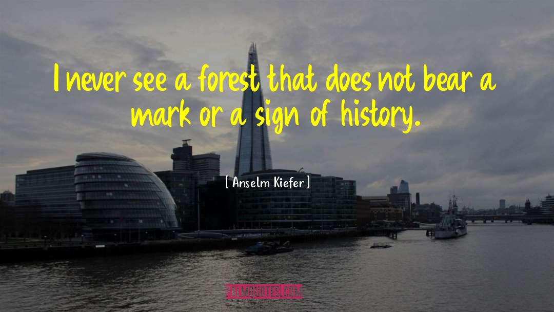 Anselm Kiefer Quotes: I never see a forest