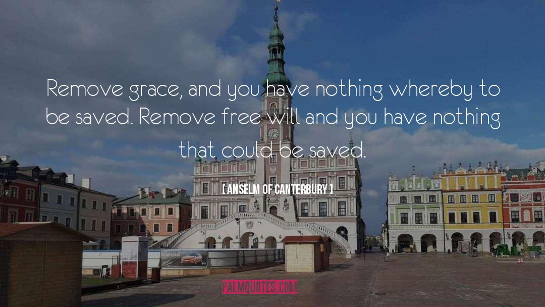 Anselm Of Canterbury Quotes: Remove grace, and you have