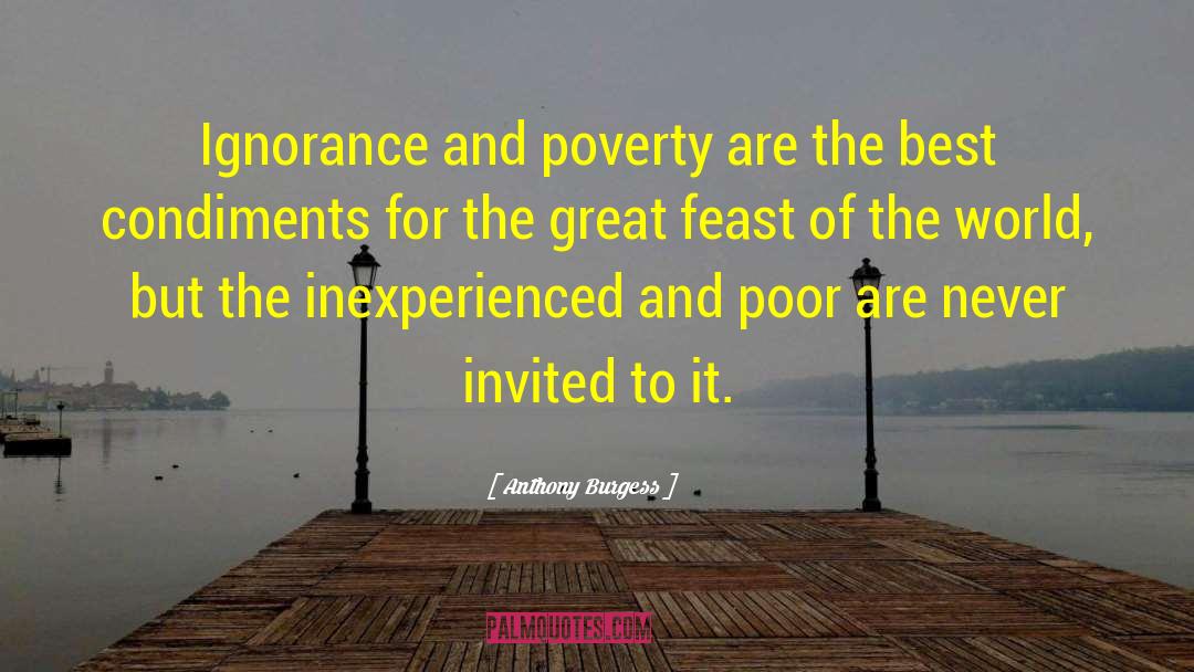 Anthony Burgess Quotes: Ignorance and poverty are the