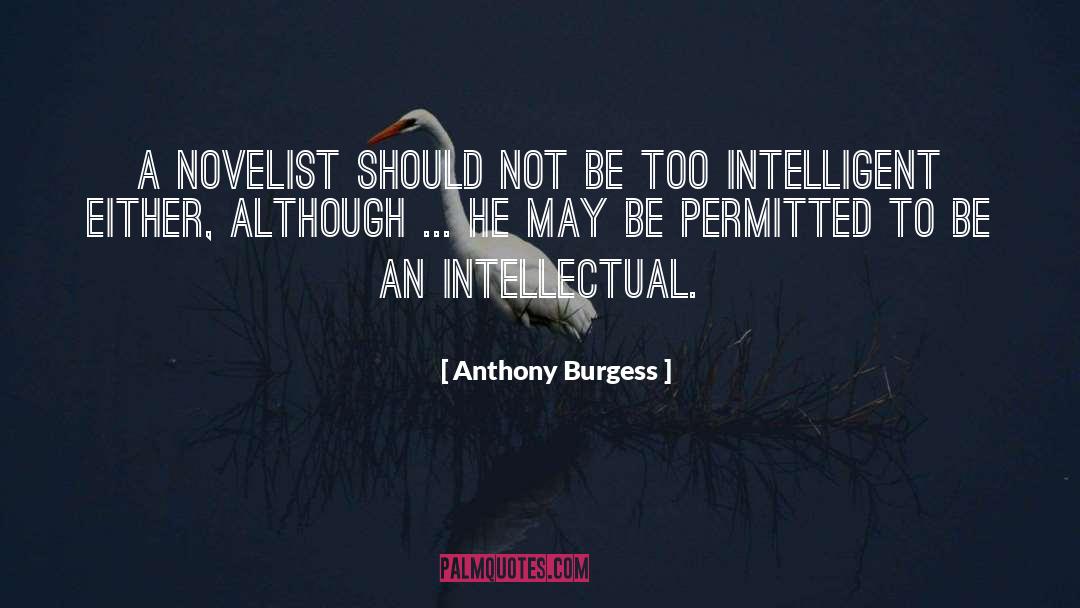 Anthony Burgess Quotes: A novelist should not be