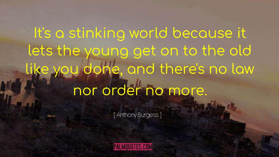 Anthony Burgess Quotes: It's a stinking world because