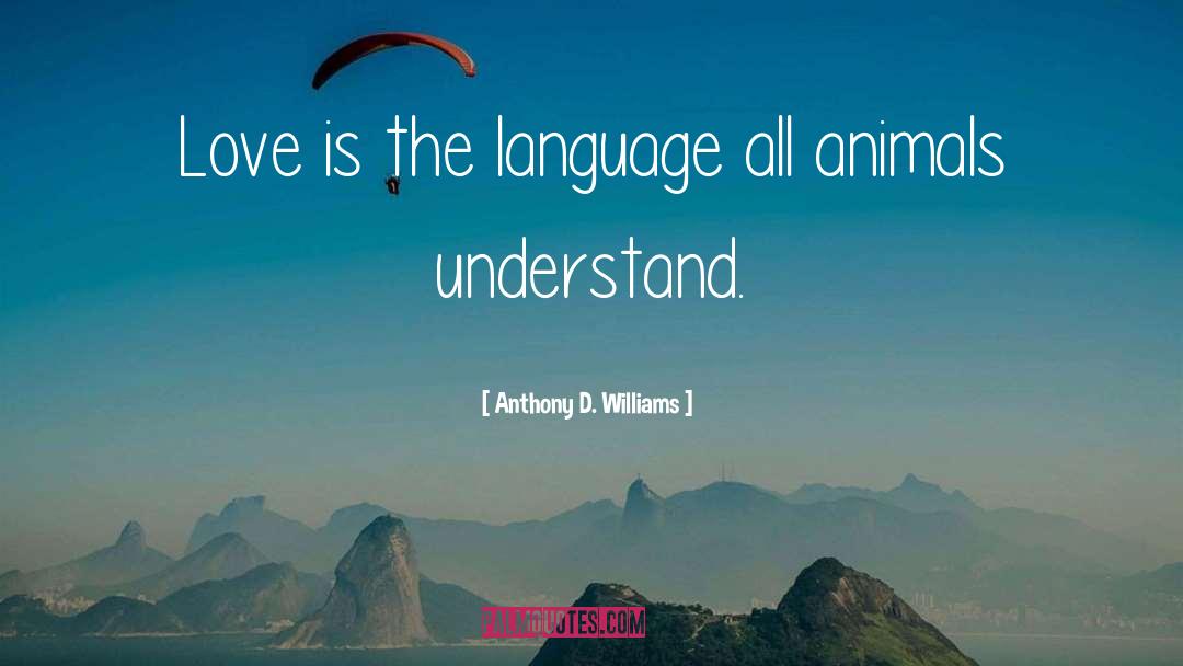 Anthony D. Williams Quotes: Love is the language all