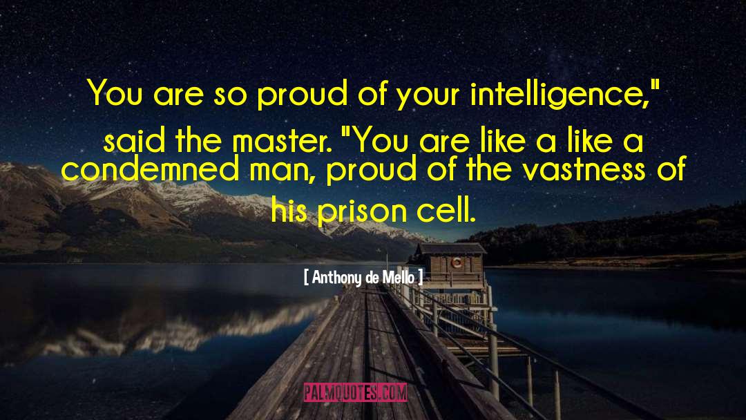 Anthony De Mello Quotes: You are so proud of