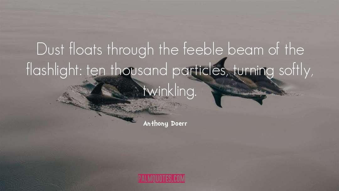 Anthony Doerr Quotes: Dust floats through the feeble