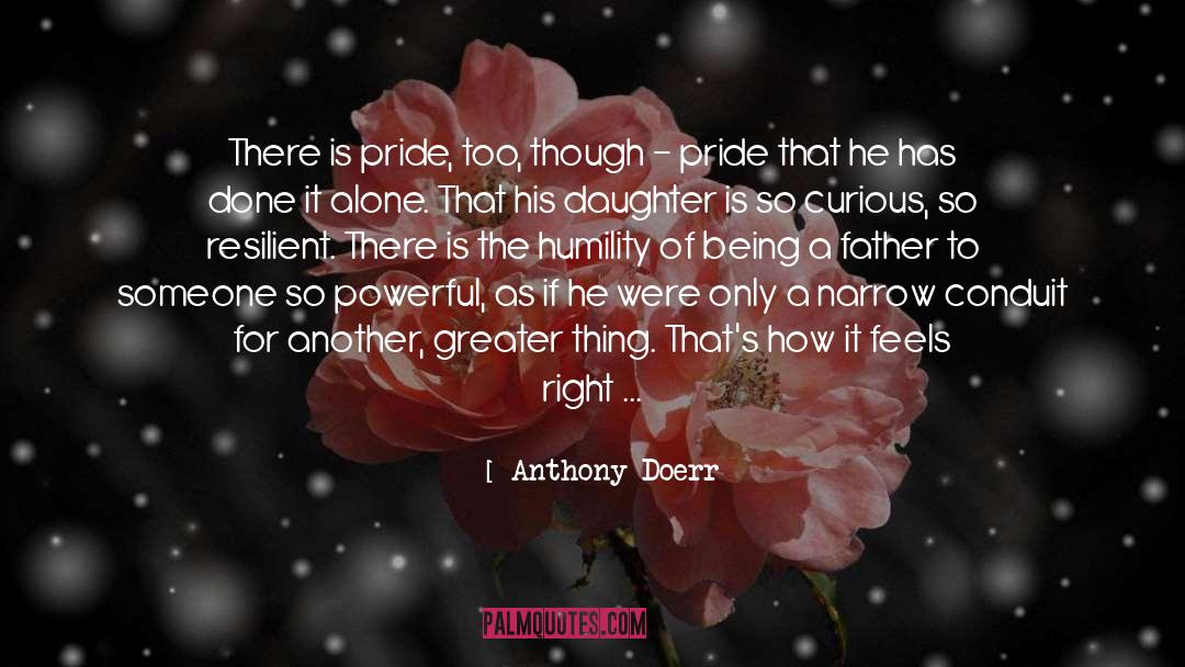 Anthony Doerr Quotes: There is pride, too, though
