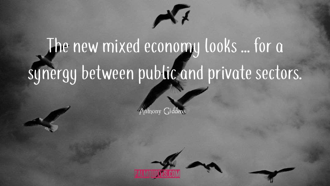 Anthony Giddens Quotes: The new mixed economy looks