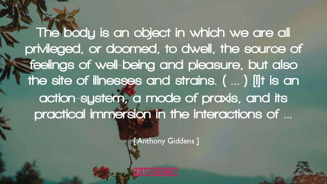 Anthony Giddens Quotes: The body is an object