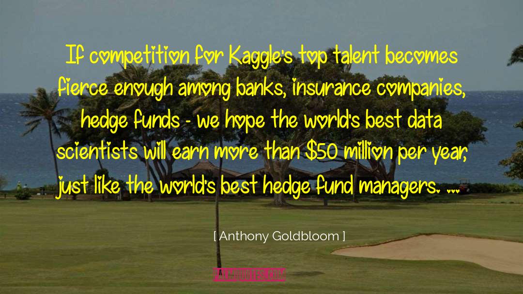 Anthony Goldbloom Quotes: If competition for Kaggle's top