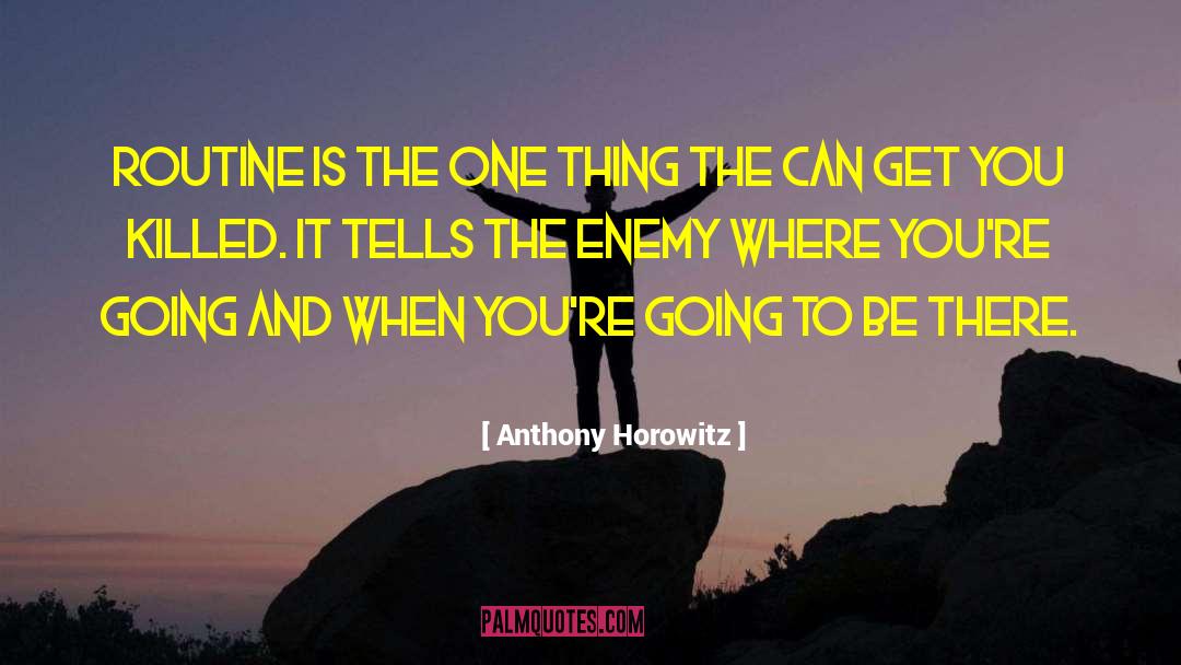 Anthony Horowitz Quotes: Routine is the one thing