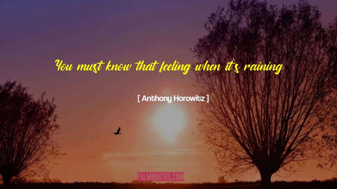 Anthony Horowitz Quotes: You must know that feeling