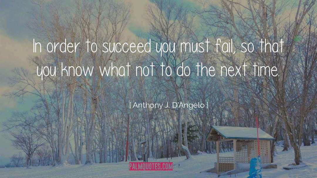 Anthony J. D'Angelo Quotes: In order to succeed you