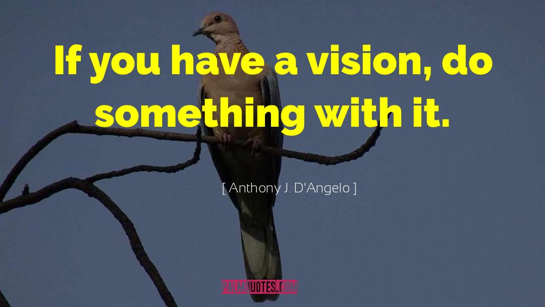 Anthony J. D'Angelo Quotes: If you have a vision,