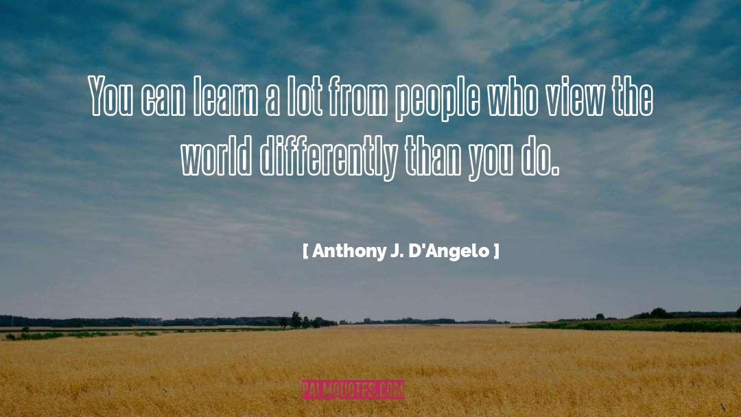 Anthony J. D'Angelo Quotes: You can learn a lot