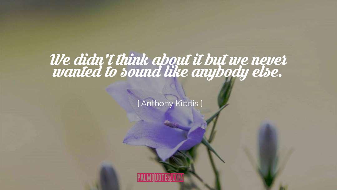 Anthony Kiedis Quotes: We didn't think about it