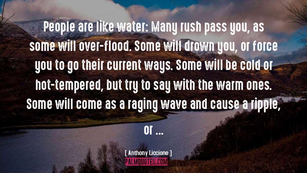 Anthony Liccione Quotes: People are like water: Many