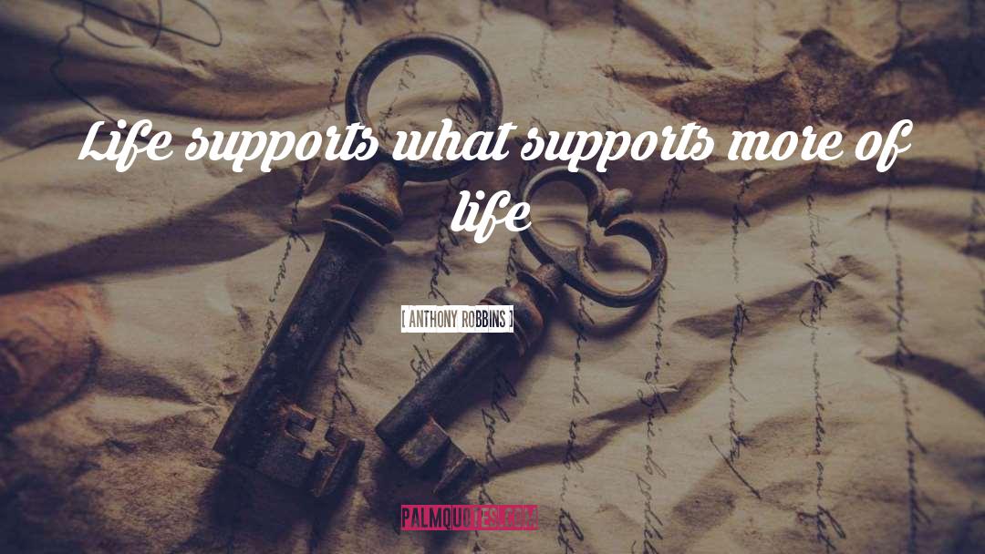 Anthony Robbins Quotes: Life supports what supports more