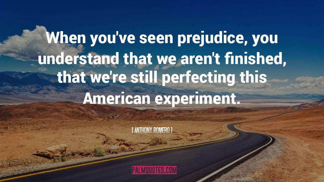 Anthony Romero Quotes: When you've seen prejudice, you