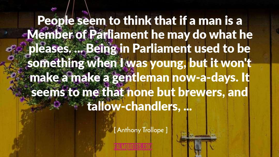 Anthony Trollope Quotes: People seem to think that