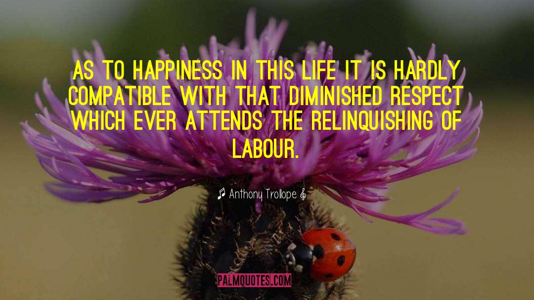 Anthony Trollope Quotes: As to happiness in this