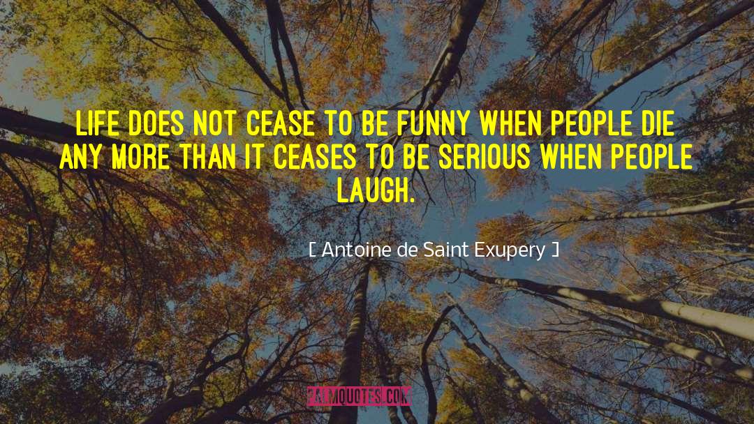Antoine De Saint Exupery Quotes: Life does not cease to