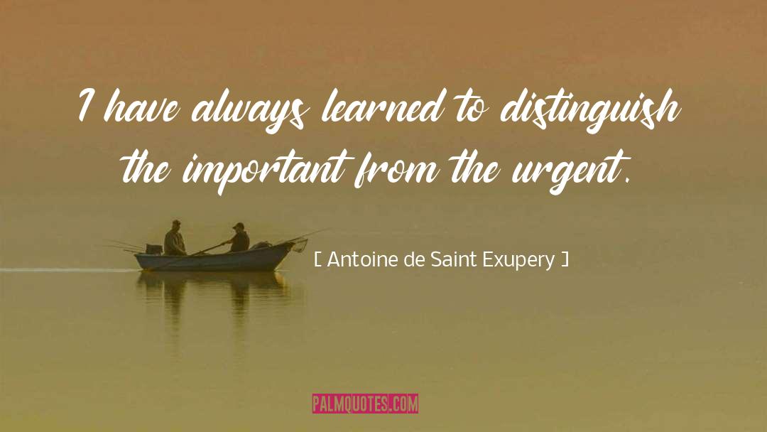 Antoine De Saint Exupery Quotes: I have always learned to