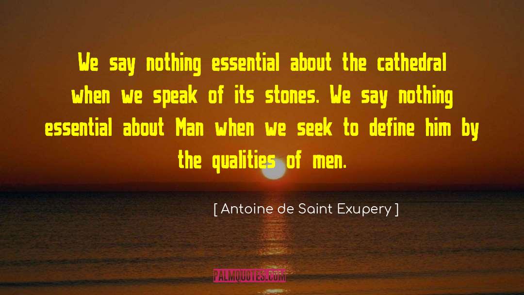 Antoine De Saint Exupery Quotes: We say nothing essential about