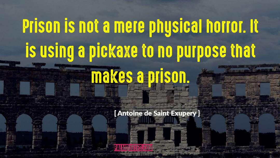 Antoine De Saint Exupery Quotes: Prison is not a mere