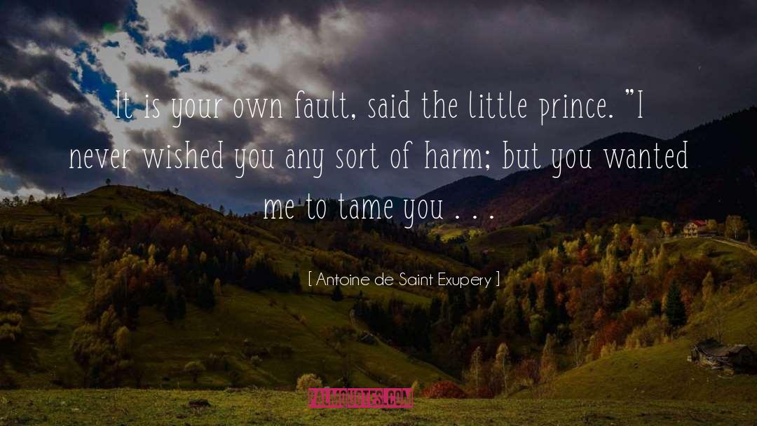 Antoine De Saint Exupery Quotes: It is your own fault,