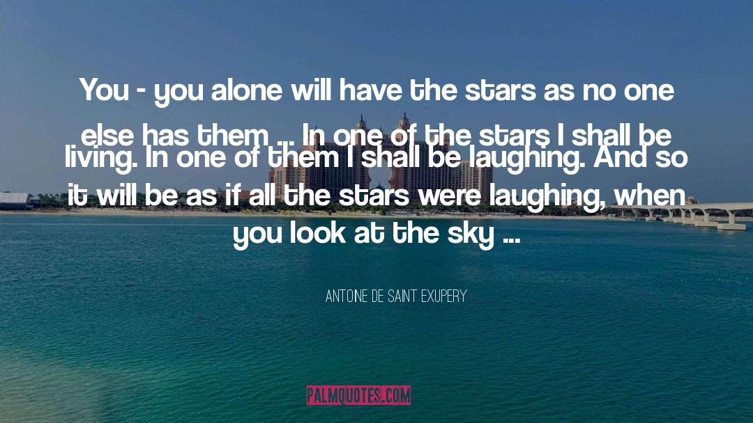 Antoine De Saint Exupery Quotes: You - you alone will