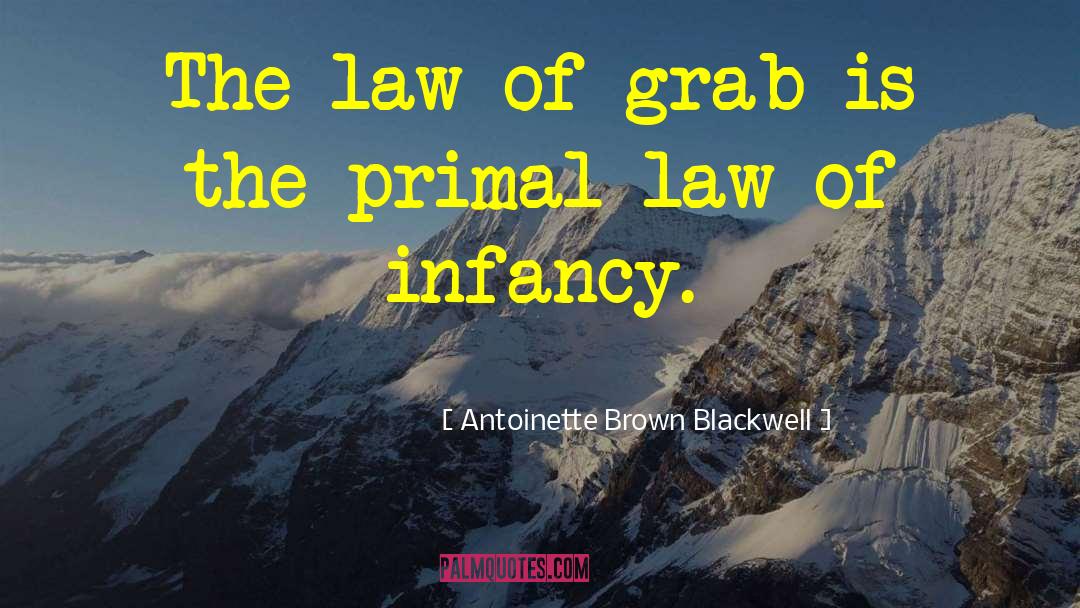 Antoinette Brown Blackwell Quotes: The law of grab is