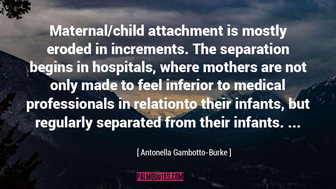 Antonella Gambotto-Burke Quotes: Maternal/child attachment is mostly eroded