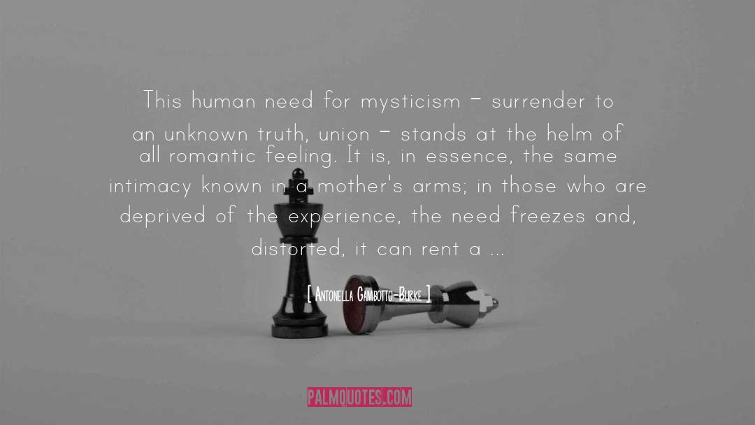 Antonella Gambotto-Burke Quotes: This human need for mysticism