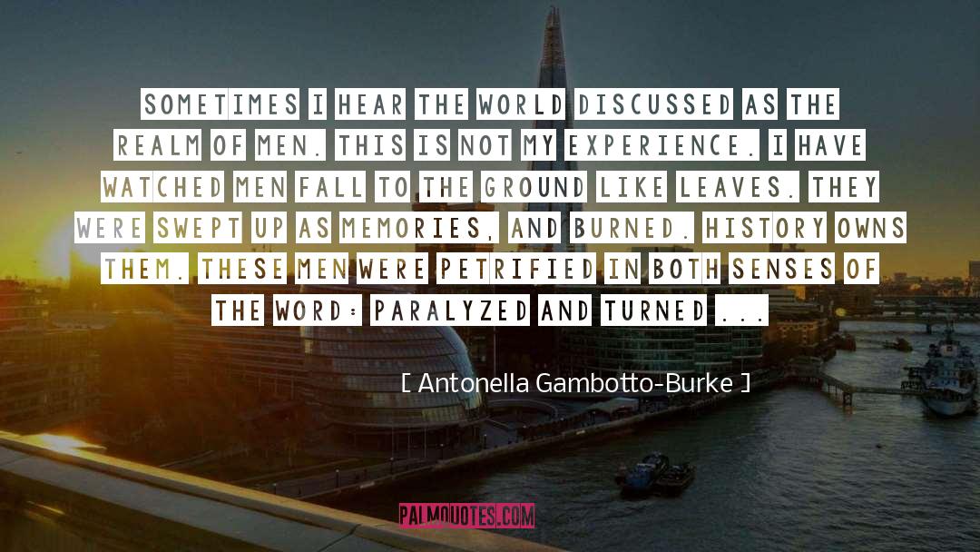 Antonella Gambotto-Burke Quotes: Sometimes I hear the world
