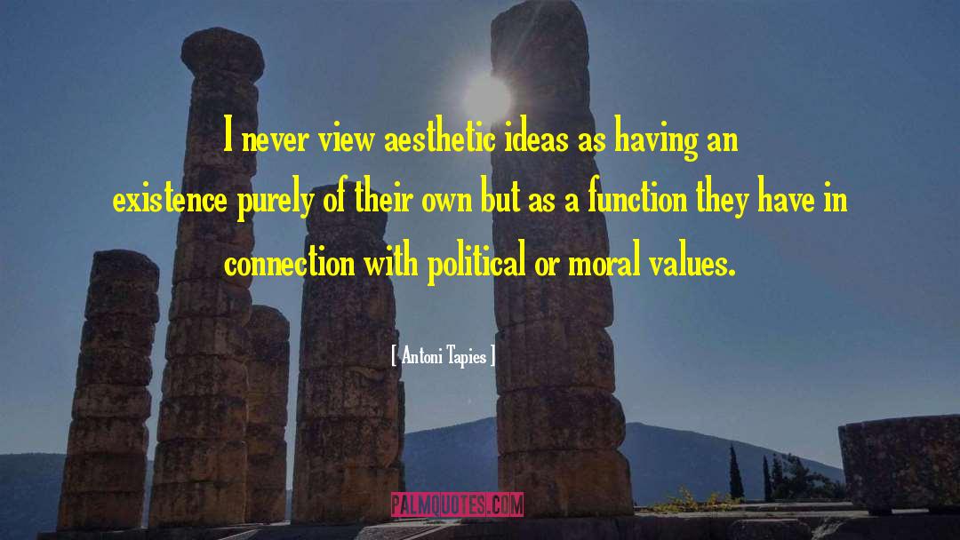 Antoni Tapies Quotes: I never view aesthetic ideas