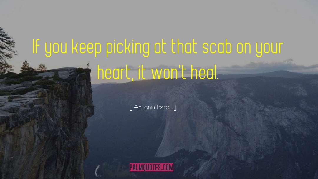 Antonia Perdu Quotes: If you keep picking at