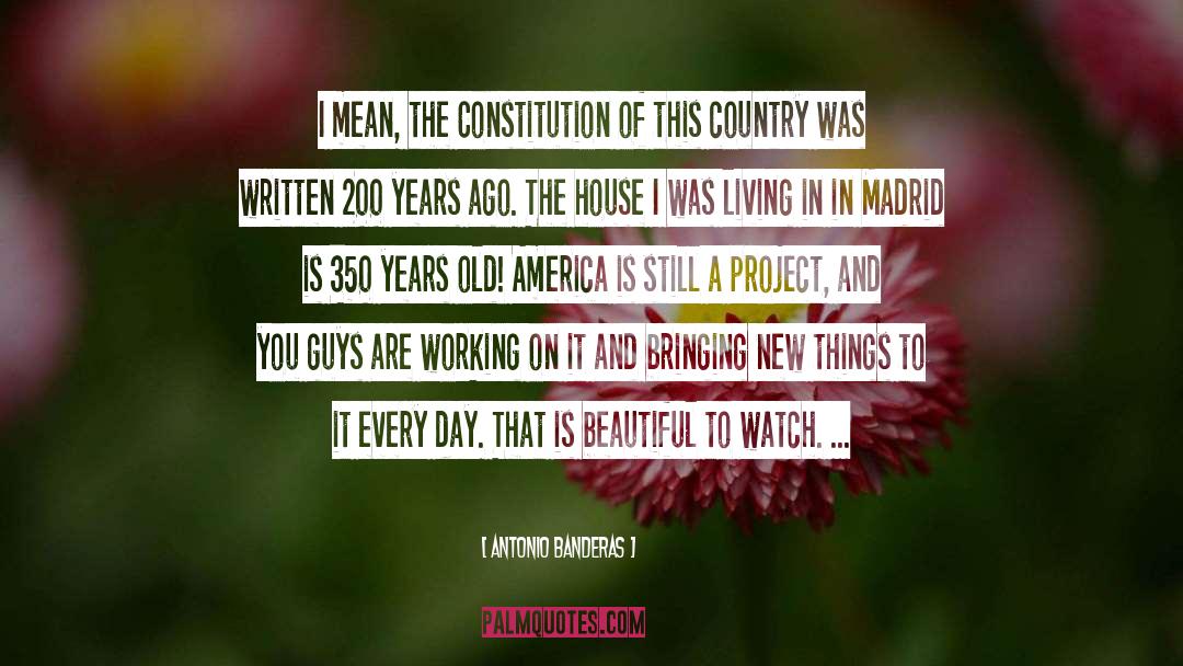 Antonio Banderas Quotes: I mean, the Constitution of