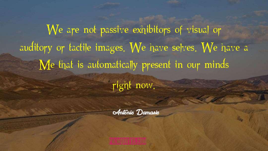 Antonio Damasio Quotes: We are not passive exhibitors