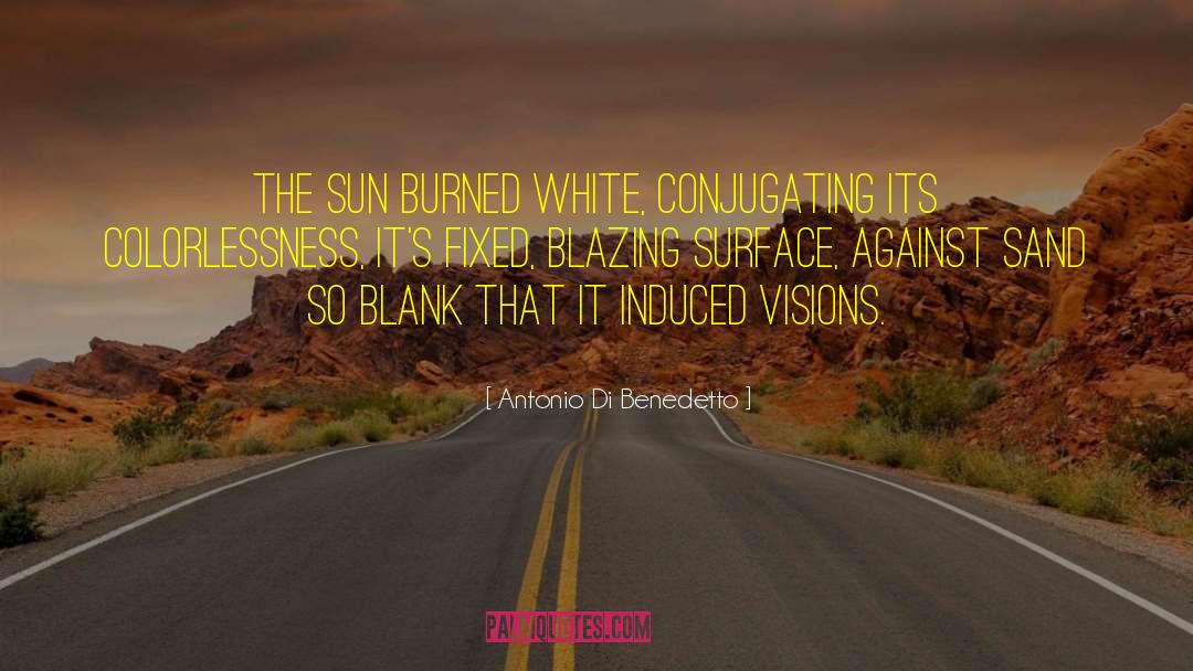 Antonio Di Benedetto Quotes: The sun burned white, conjugating
