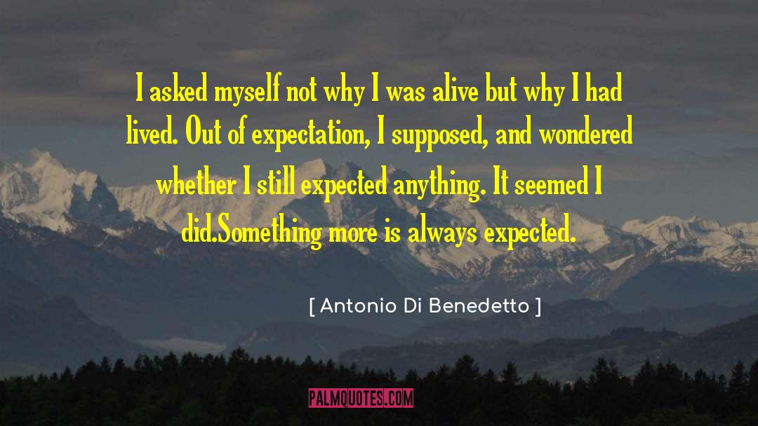 Antonio Di Benedetto Quotes: I asked myself not why