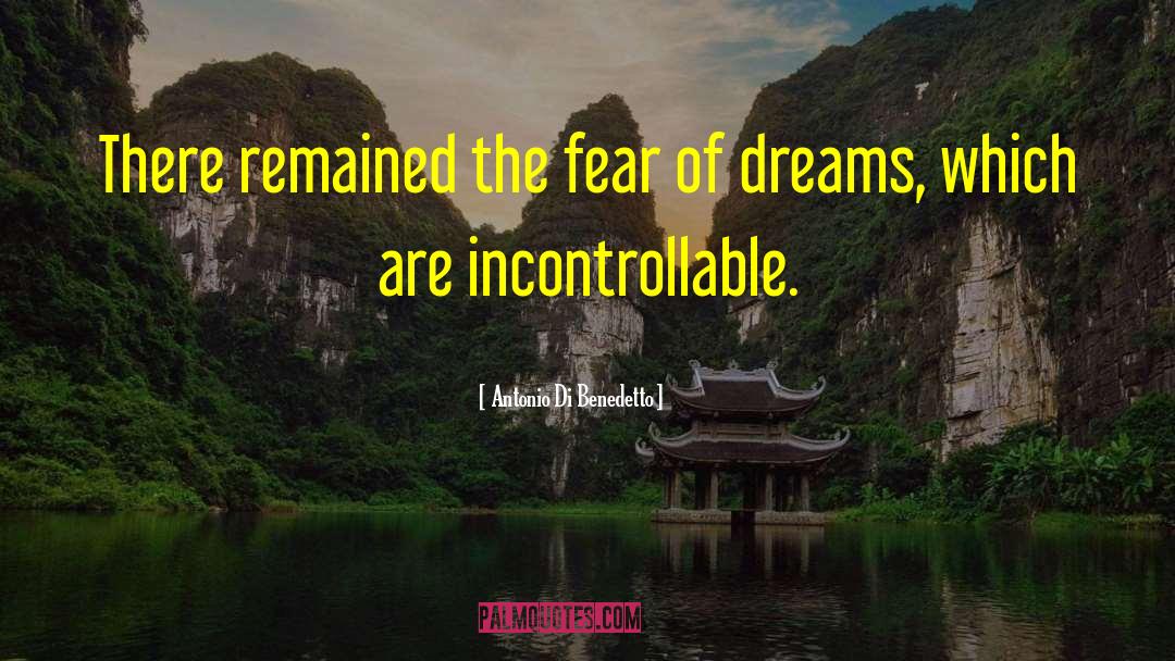 Antonio Di Benedetto Quotes: There remained the fear of