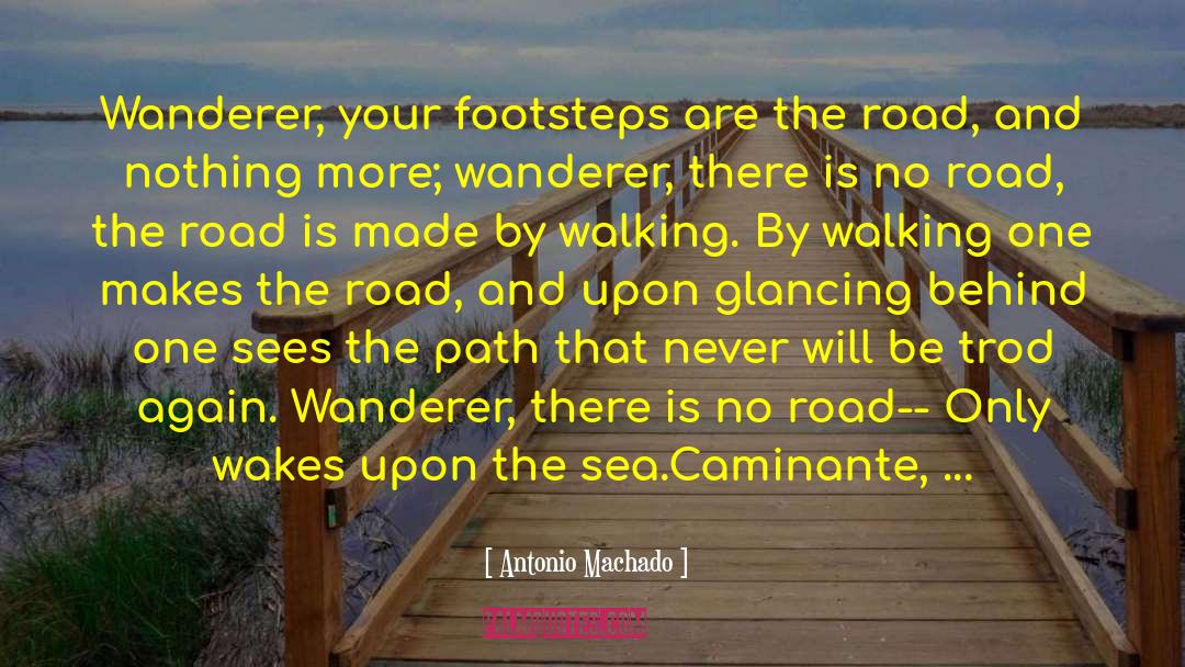 Antonio Machado Quotes: Wanderer, your footsteps are the